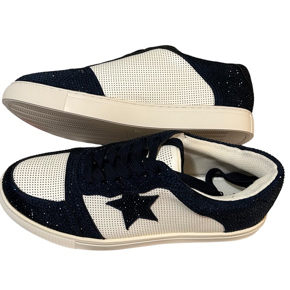 NWT! HEY GIRL, BY CORKY’S,IN NAVY BLUE/WHITE W/ CRYSTAL STAR, WOMAN’S SIZE 10. - Picture 5 of 16